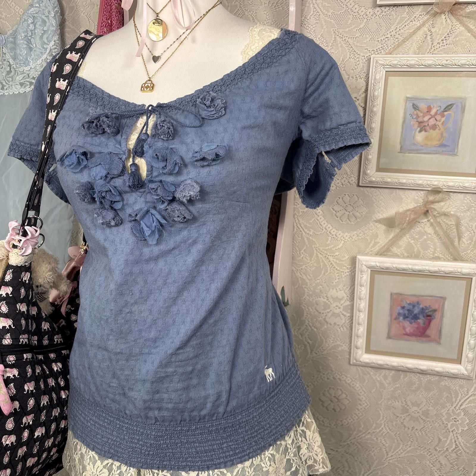 Abercrombie & Fitch y2k vintage Abercrombie babydoll blouse Size M / US 6-8 / IT 42-44 - 2 Thumbnail