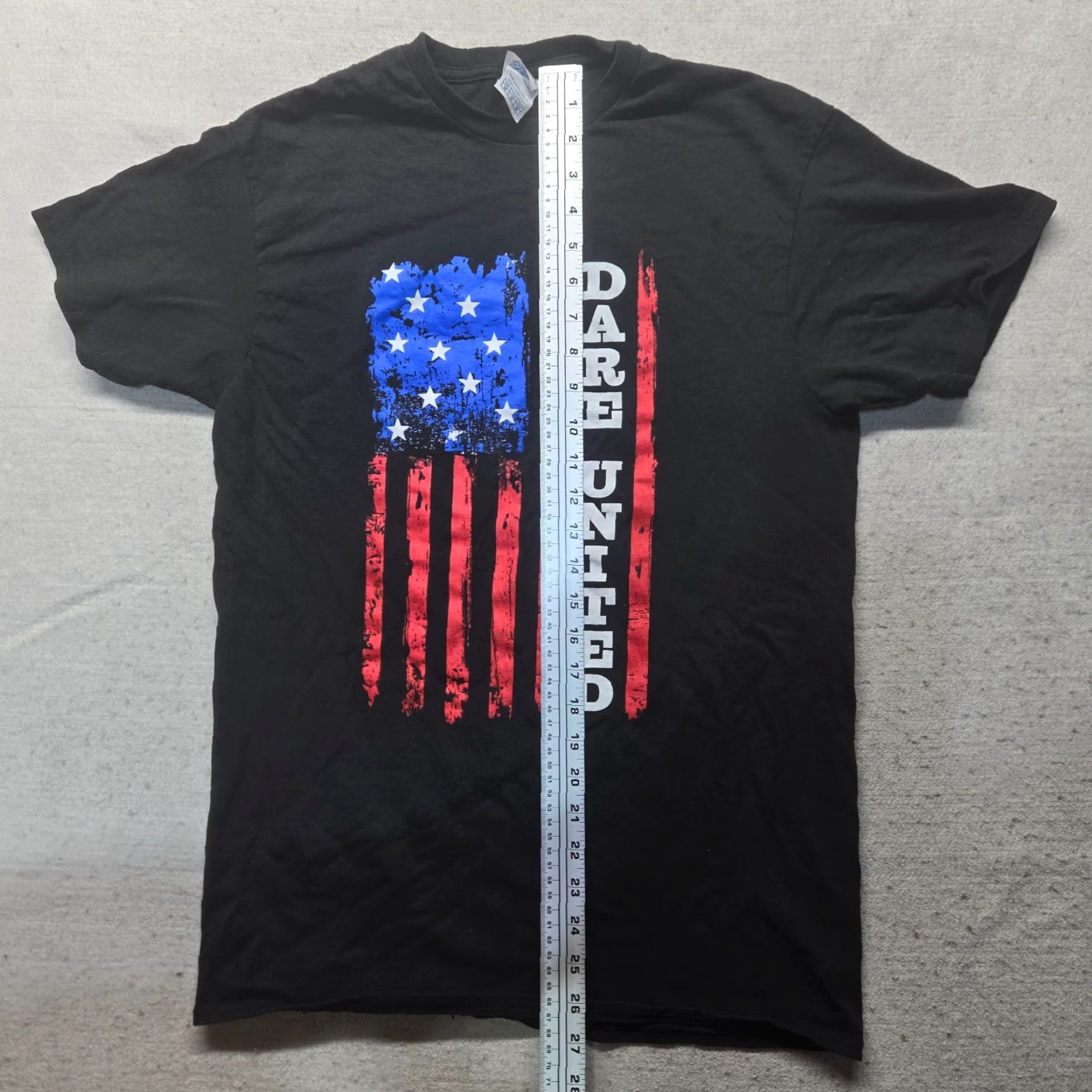 Fruit Of The Loom DARE United USA America Flag Tee Shirt Short Sleeve Adult Men's M Medium Black Cotton Logo Vintage Fruit of the Loom Shirt Size US M / EU 48-50 / 2 - 5 Thumbnail