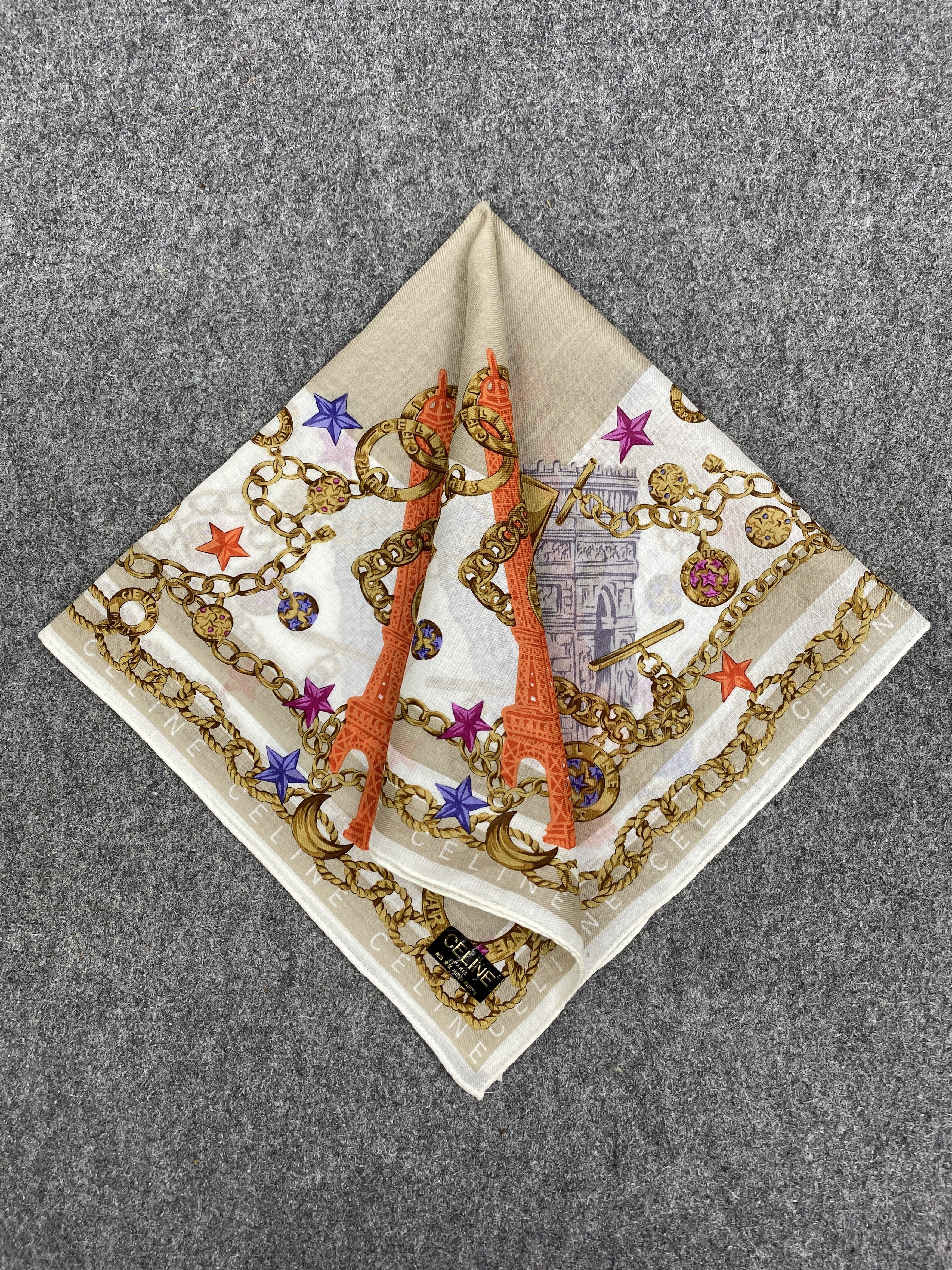 Celine Celine Handkerchief / Neckerchief / Headscarf HKC0489 Size ONE SIZE - 3 Thumbnail