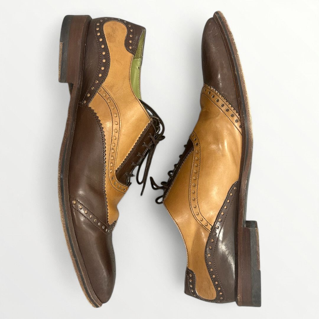 Oliver Sweeney Oliver Sweeney Leather Two Toned Wingtip Brogues Men's Shoes Size US 11 / EU 44 - 4 Thumbnail