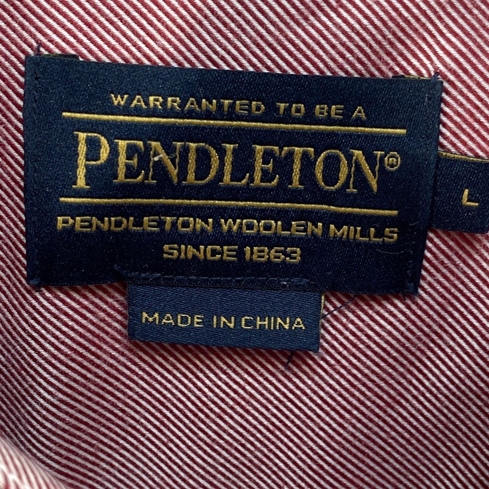 Pendleton Pendleton Mens Large Bridgeport Red Oxford Long Sleeve Button-Up Shirt Size US L / EU 52-54 / 3 - 6 Thumbnail