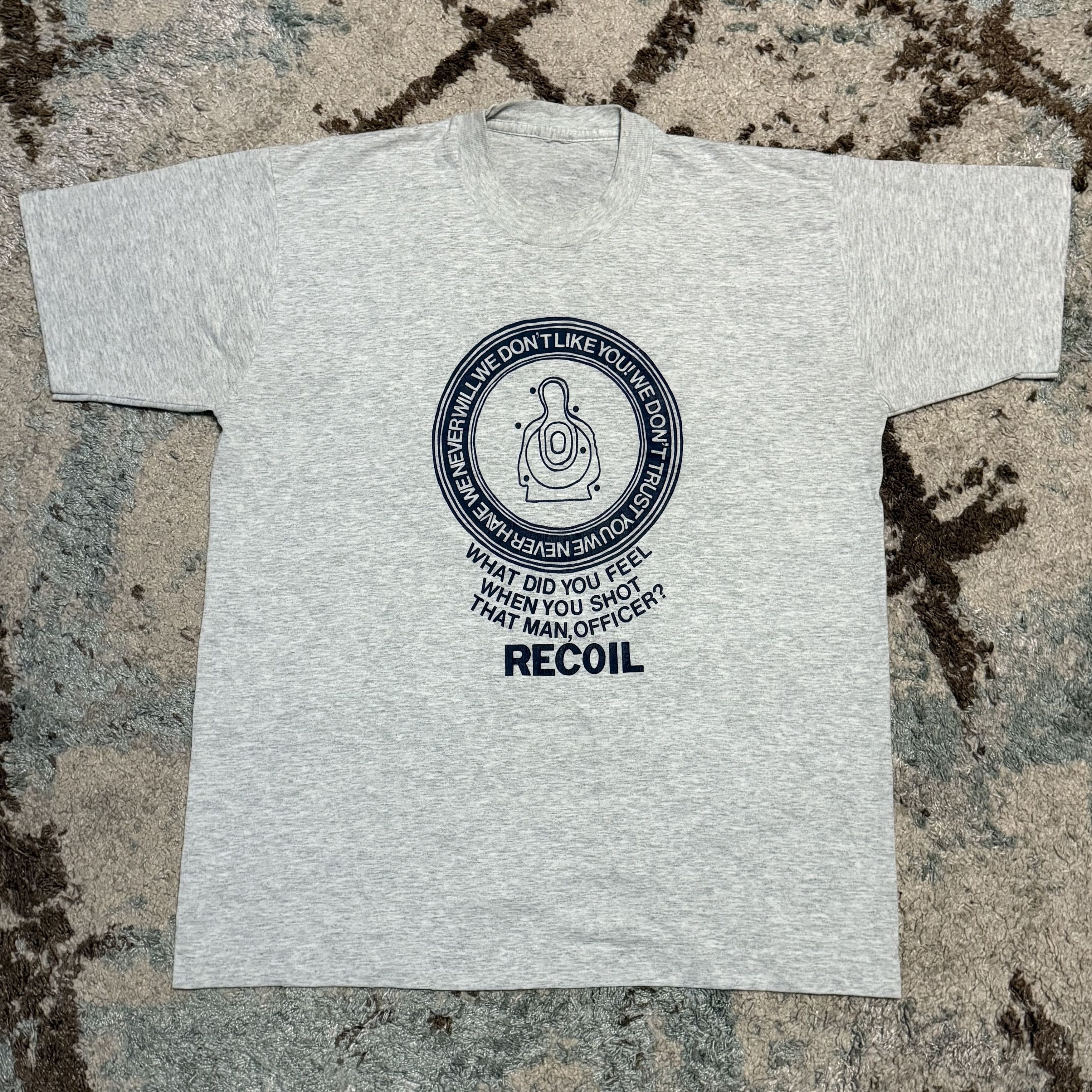 Vintage Vintage 90s Policy Brutality Shirt Size M Officer Recoil Size US M / EU 48-50 / 2 - 2 Thumbnail