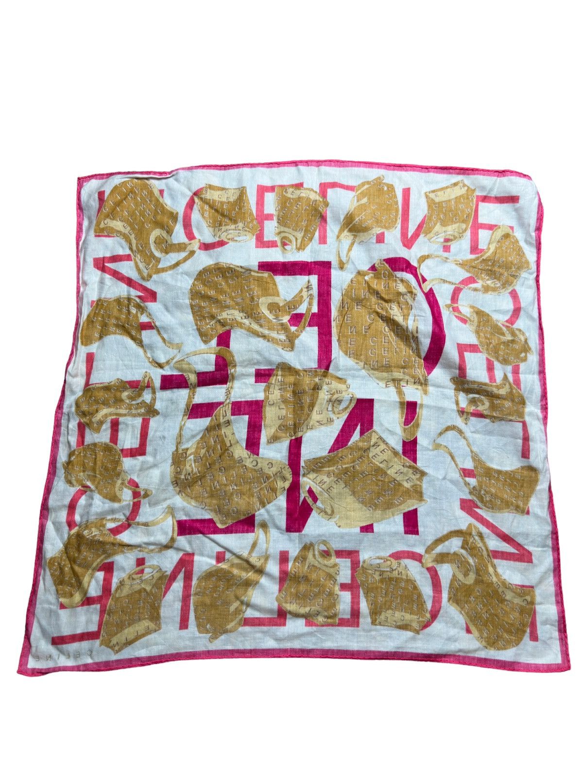 Vintage Celine Handkerchief Neckerchief Bandana