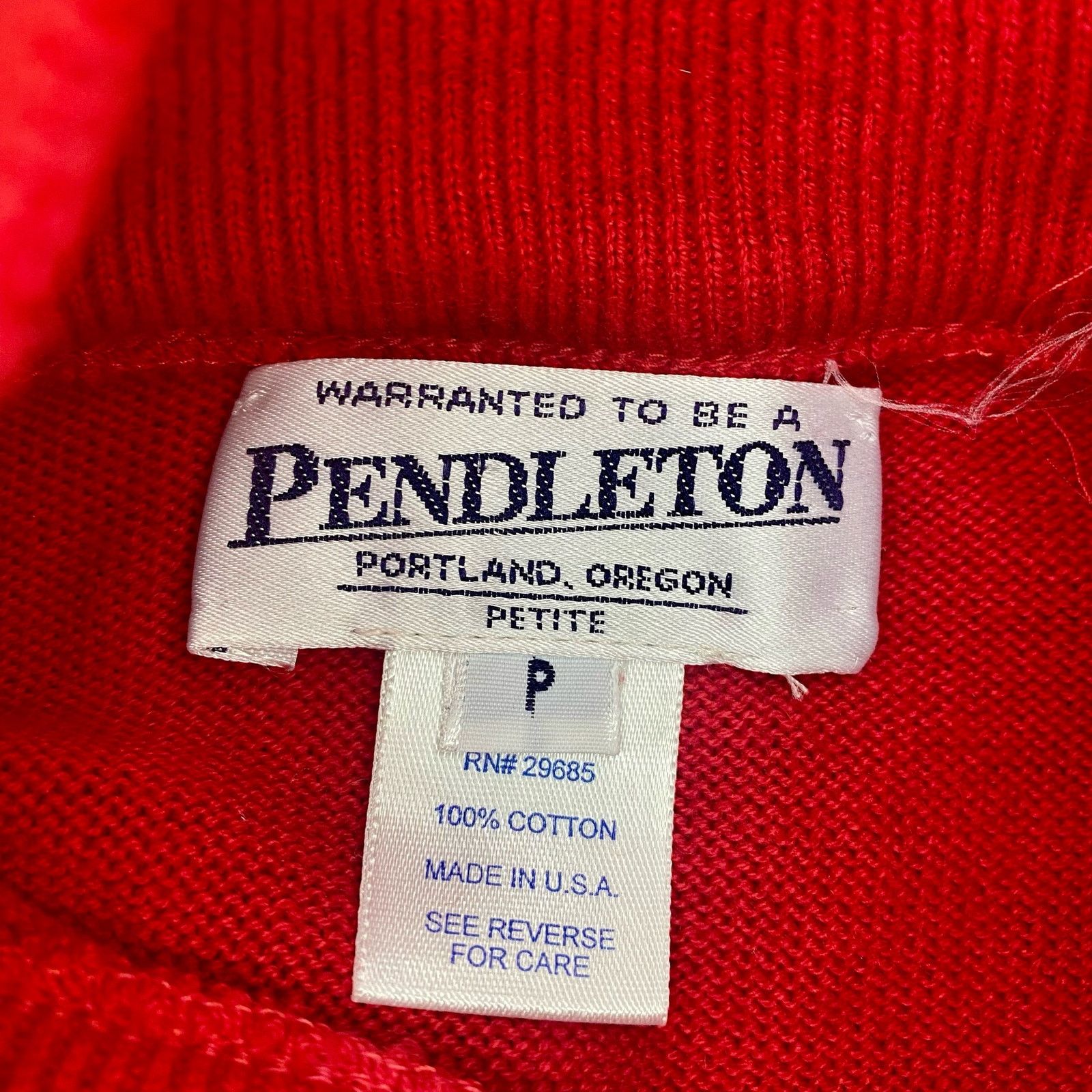 Pendleton Pendleton Red Mock Neck Cotton Sweater Womens Small Petite Size S / US 4 / IT 40 - 11 Thumbnail