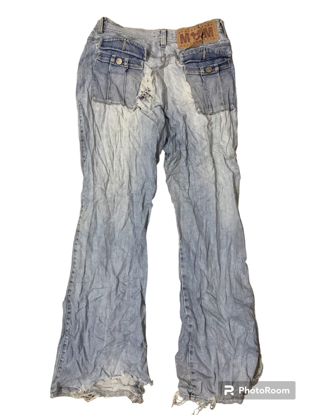 Disney Mickey Mouse Printed Distress Jeans Size US 30 / EU 46 - 2 Thumbnail