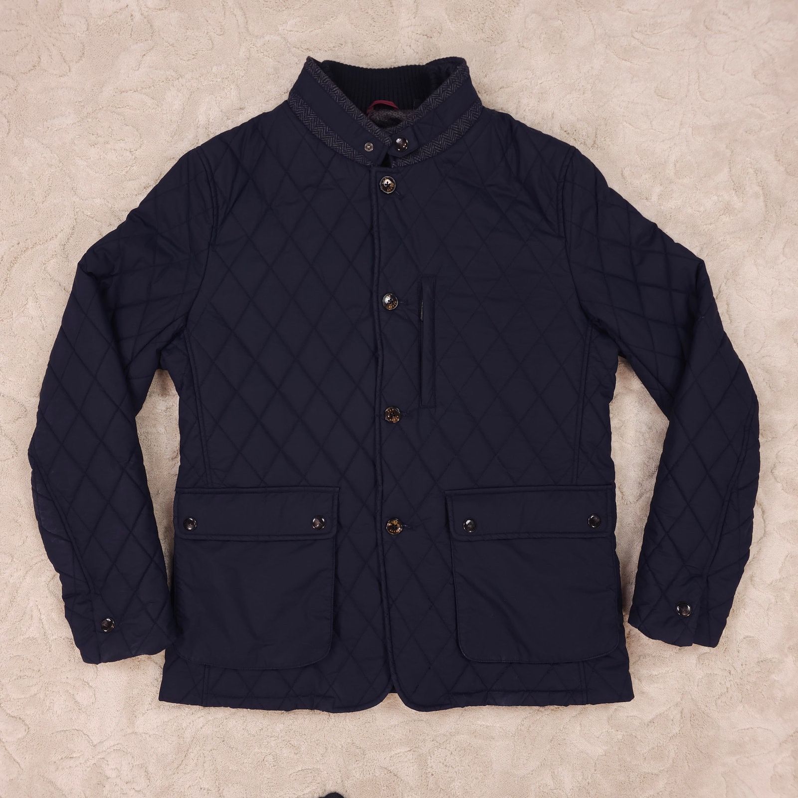 Ted Baker Ted Baker Men's Garyen Quilted Jacket Navy Blue Sz 5 Size US XL / EU 56 / 4 - 7 Thumbnail