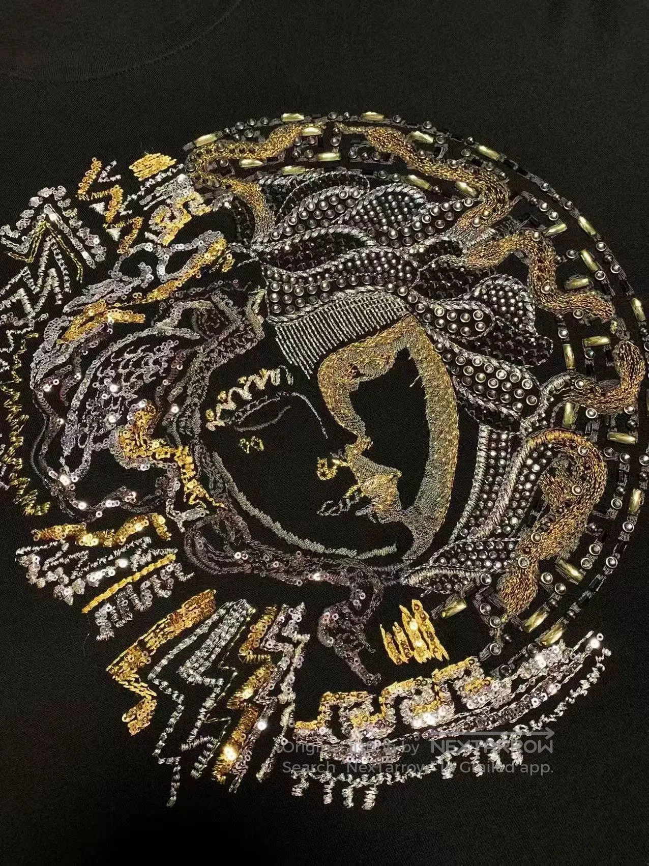 Japanese Brand Versace Men's Medusa Embroidered T-shirt. Size US M / EU 48-50 / 2 - 5 Thumbnail