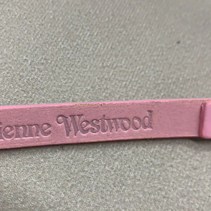 Vivienne Westwood Vivienne Westwood Pink Leather Choker with Saturn Pendant Size ONE SIZE - 4 Thumbnail