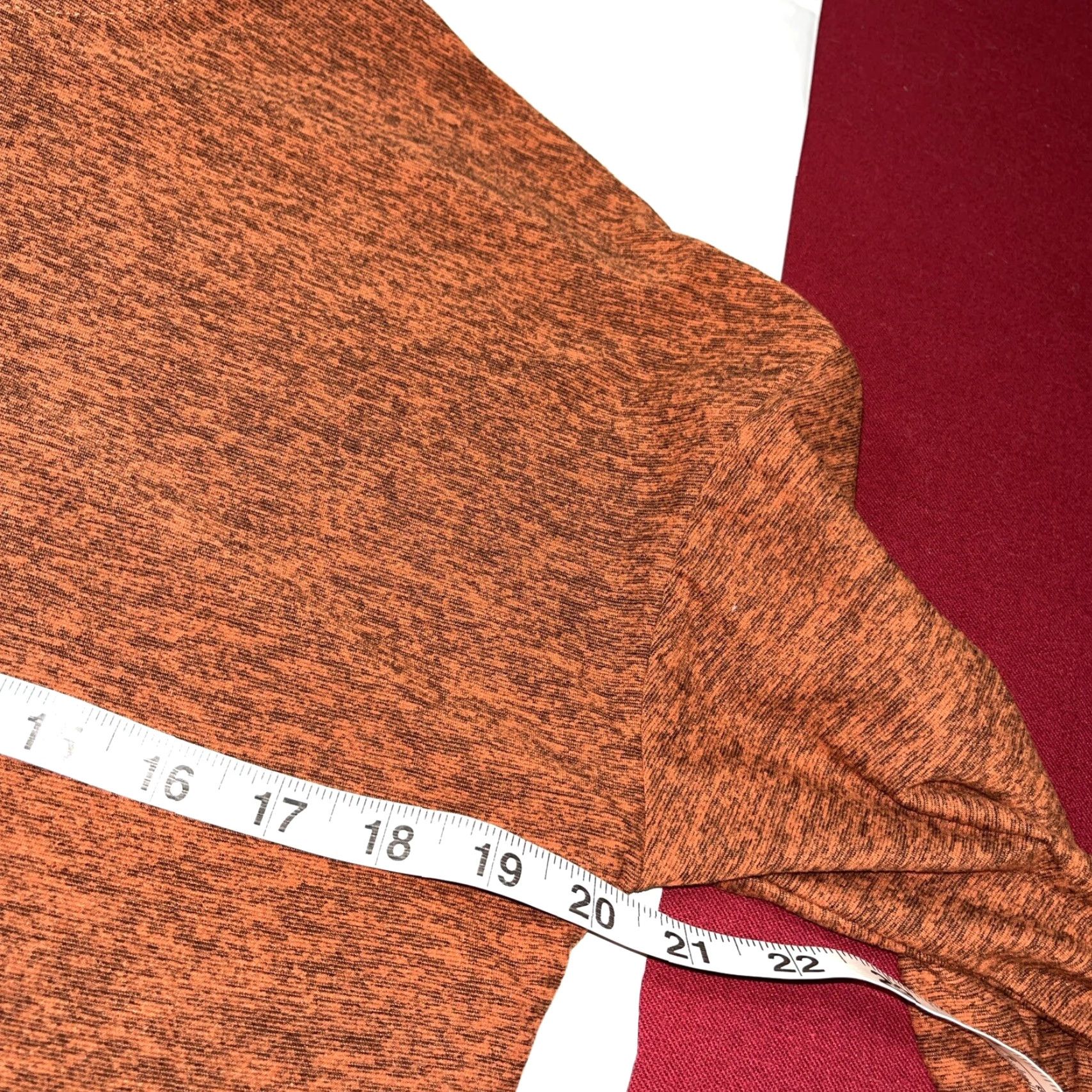 Vintage Canada Weather Gear Shirt M Brown Marled Mock Neck Pullover Cinch Tie Hem Logo Arm Patch Women's Long Sleeve Athletic Regular Size M Size M / US 6-8 / IT 42-44 - 5 Thumbnail