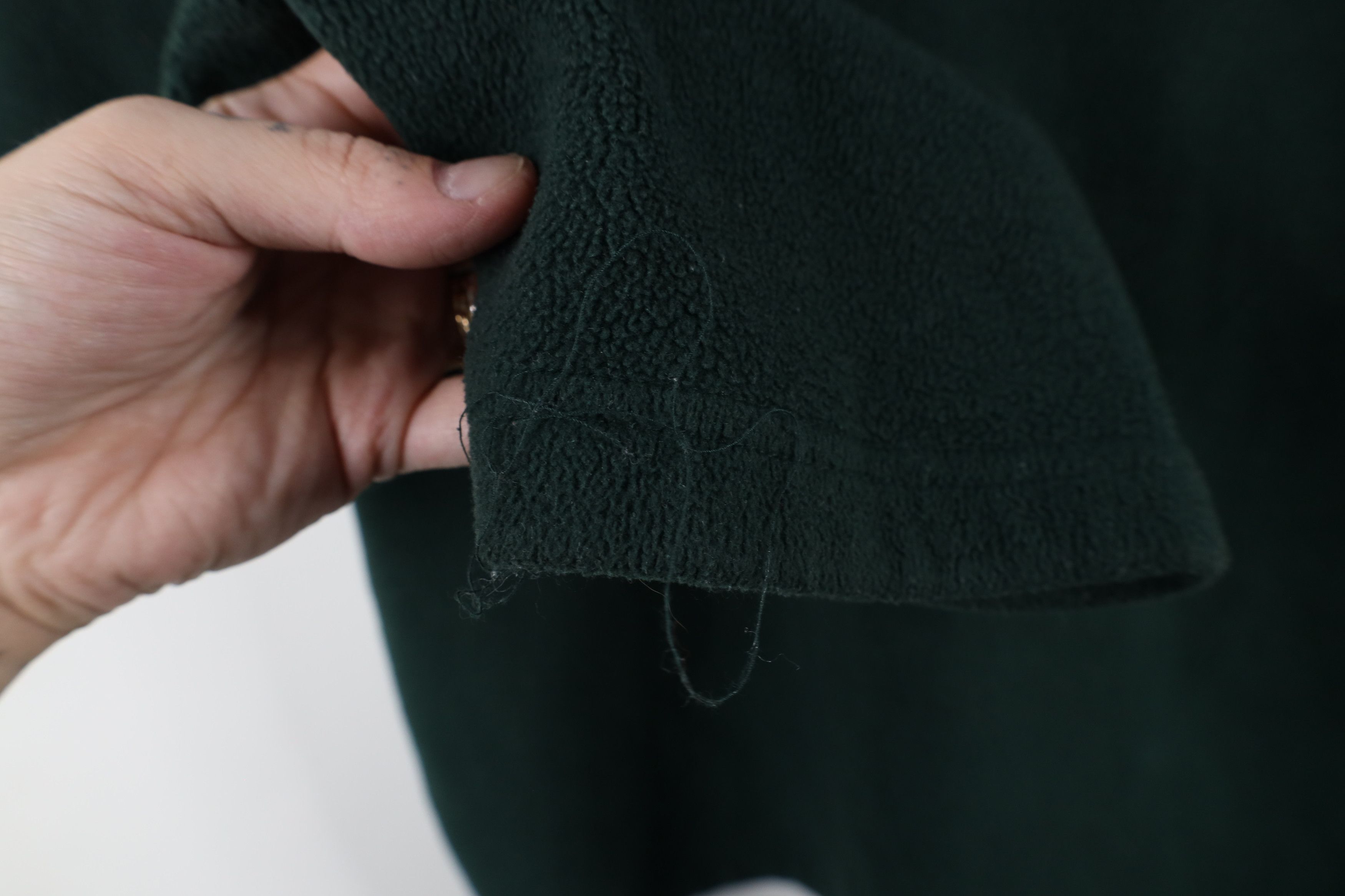 Gap × Vintage Vintage 90s Gap Heavyweight Fleece V-Neck Sweater Green Size US XL / EU 56 / 4 - 5 Thumbnail