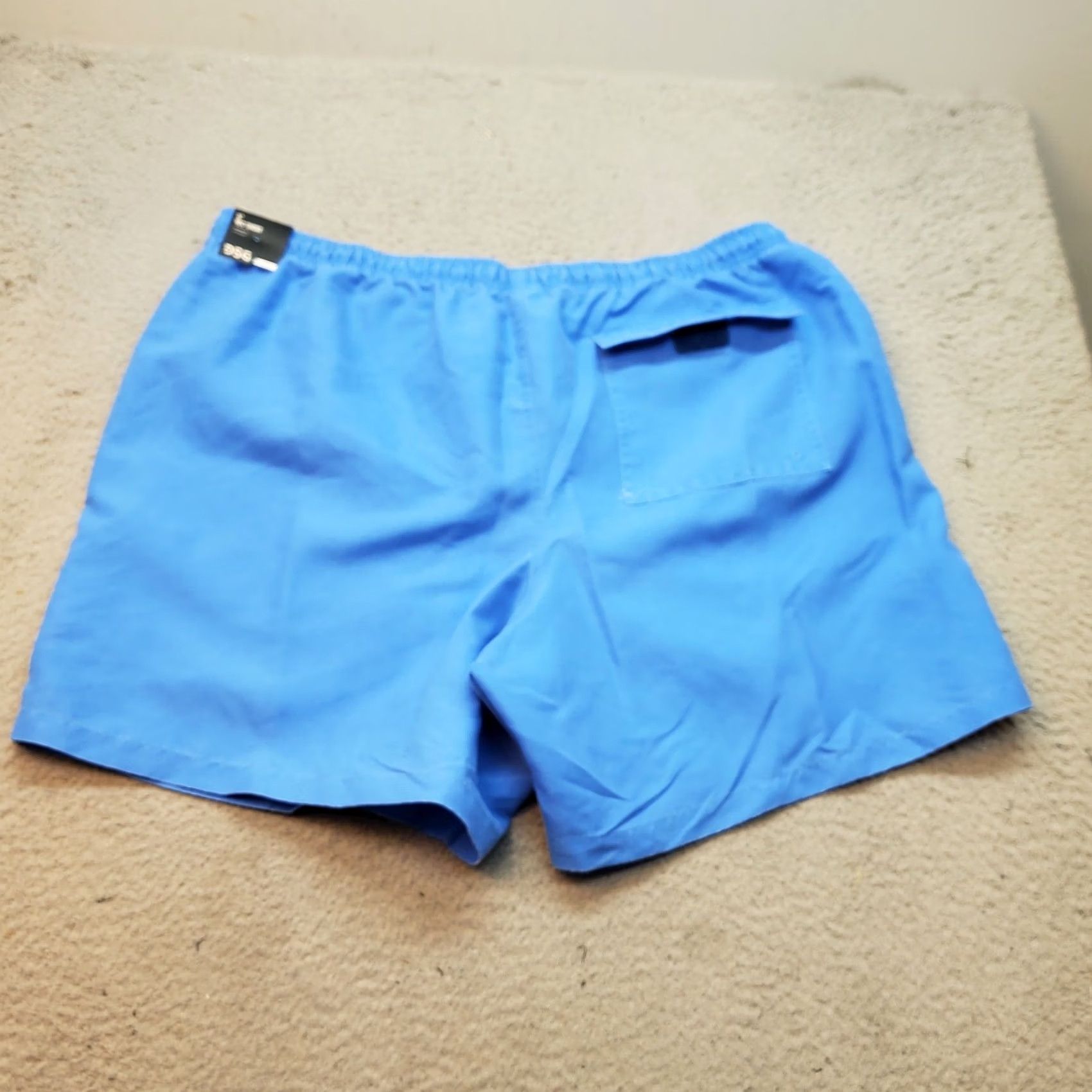 Vintage DSG Mens XL Blue Rec Shorts Relaxed Fit Drawstring Bermuda Pocket Stretch Casual Summer Boys? Size US 36 / EU 52 - 2 Thumbnail