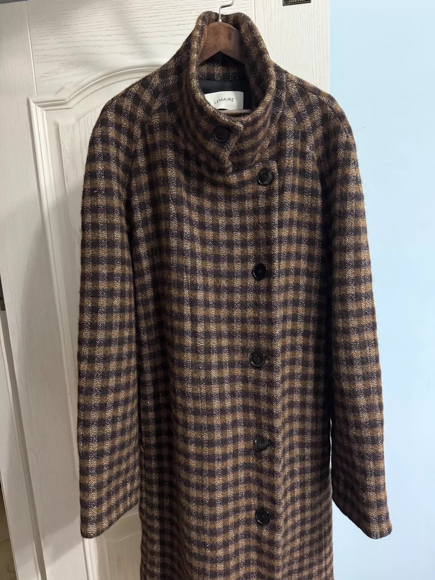 Lemaire Lemaire Belted Wool Check Coat 95 New Authentic Size XS / US 0-2 / IT 36-38 - 7 Thumbnail