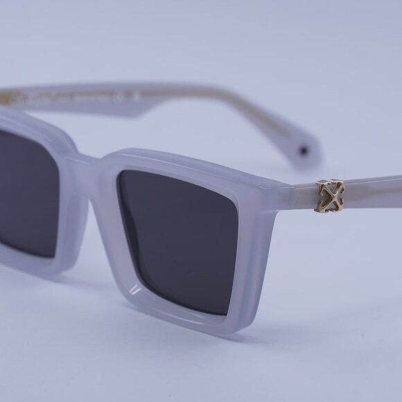 Off-White Off-White OERI13U DALTON 0907 Sunglasses Shiny Light Grey Size ONE SIZE - 8 Thumbnail