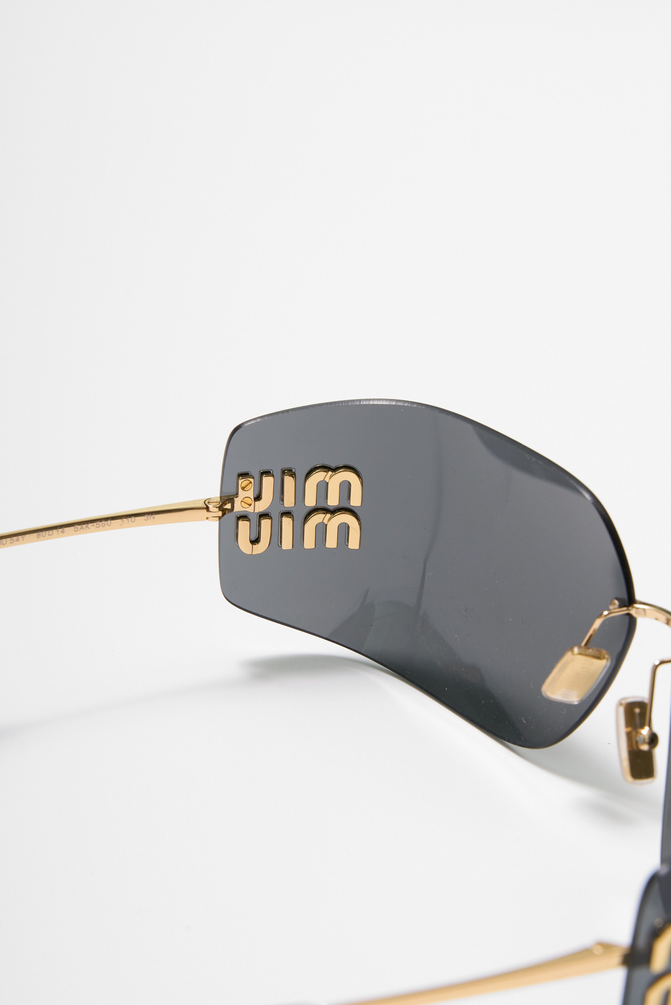 Miu Miu MIU MIU MU 54YS 5AK5S0 Sunglasses DARK GREY Size ONE SIZE - 4 Thumbnail