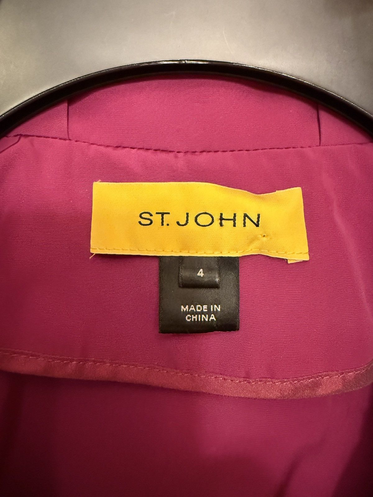 St. John St. John Women’s Vtg Raspberry Safari Utility Belted Jacket Size S / US 4 / IT 40 - 3 Thumbnail