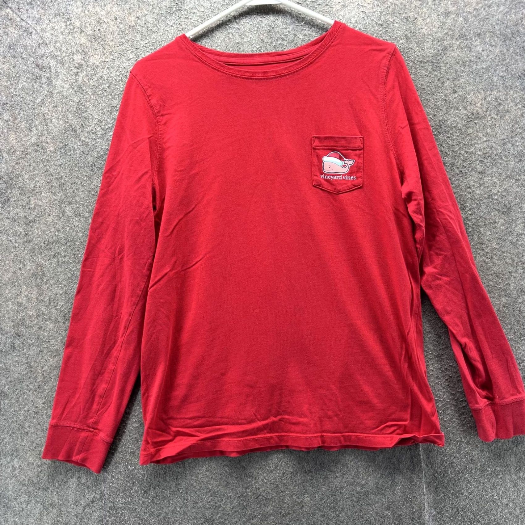 Vineyard Vines Vineyard Vines Mens Red Long Sleeve Merry Christmas Whale Pocket Shirt M Adults Mens Red Christmas Whale Graphic Pocket Crew Neck Wool? Size US M / EU 48-50 / 2 - 2 Thumbnail
