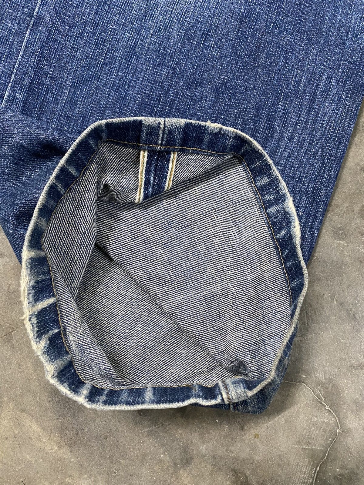 Jean × Vintage × Wrangler Vintage Wrangler Selvedge Washed Blue Distressed @271 Size US 33 - 6 Thumbnail