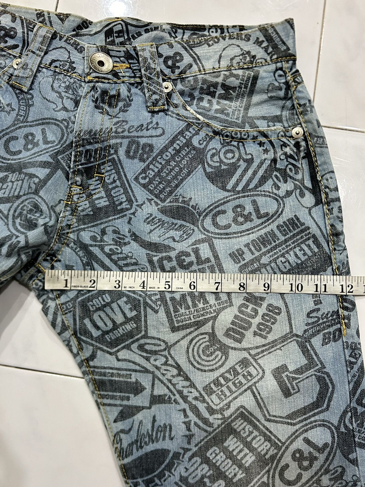 Japanese Brand Vintage Co&Lu Japan Printed All Over Jeans Size US 32 / EU 48 - 16 Thumbnail