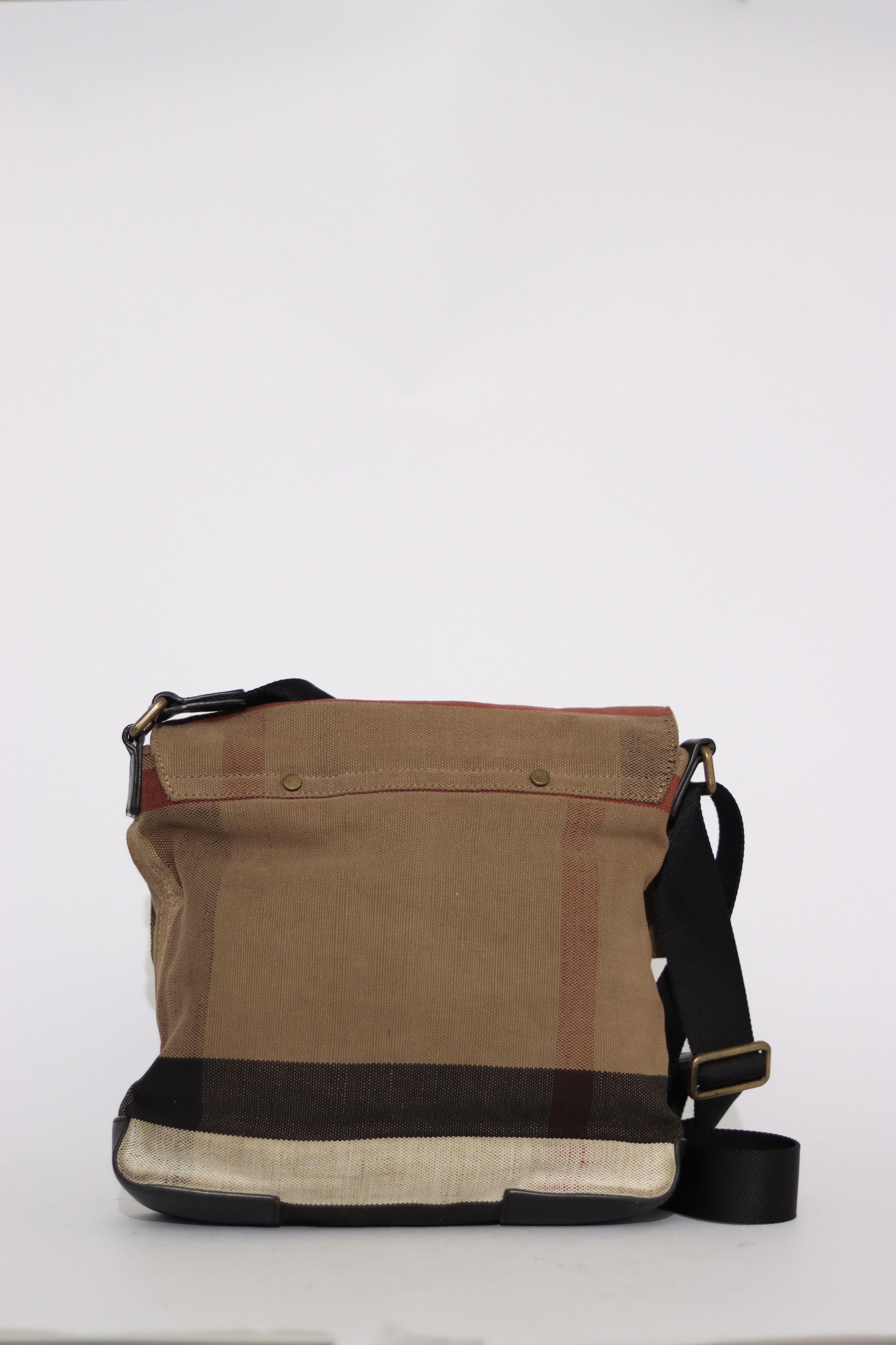 Burberry BURBERRY Canvas Mega Check Small Baildon Messenger Bag Black Size ONE SIZE - 2 Thumbnail