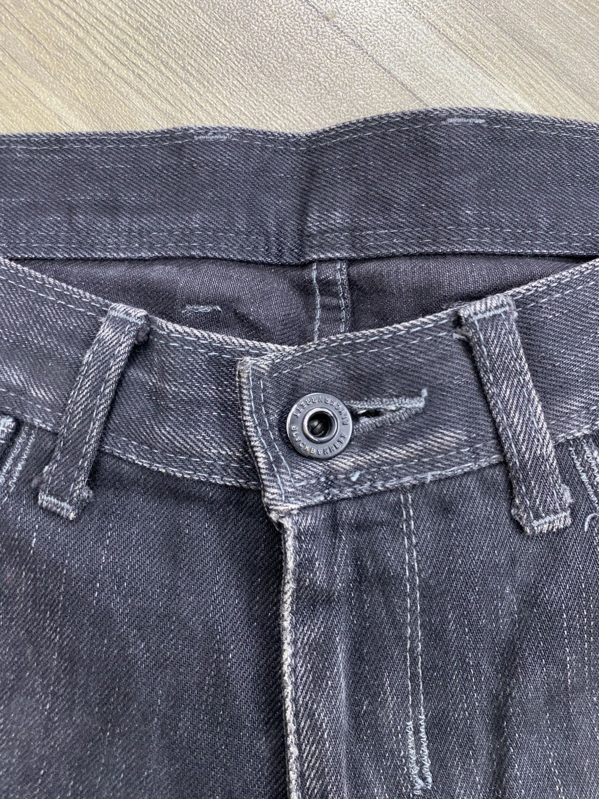 Neil Barrett 2000s Neil Barrett Distressed Faded Black Washed Jeans Size US 33 - 8 Thumbnail