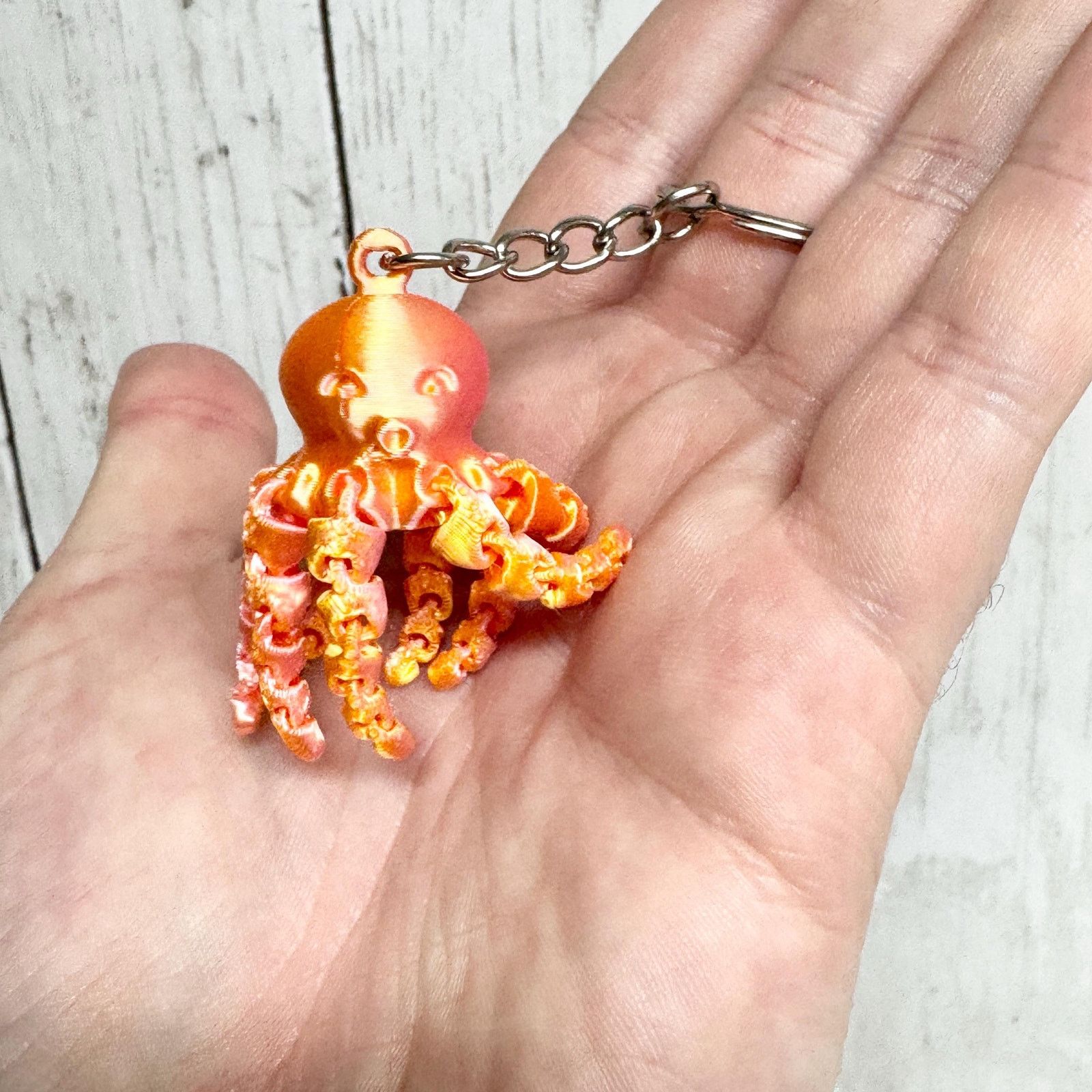 Other Eradesant 3D Printed Pink/Orange Octopus Keychain Unique Size ONE SIZE - 1 Thumbnail