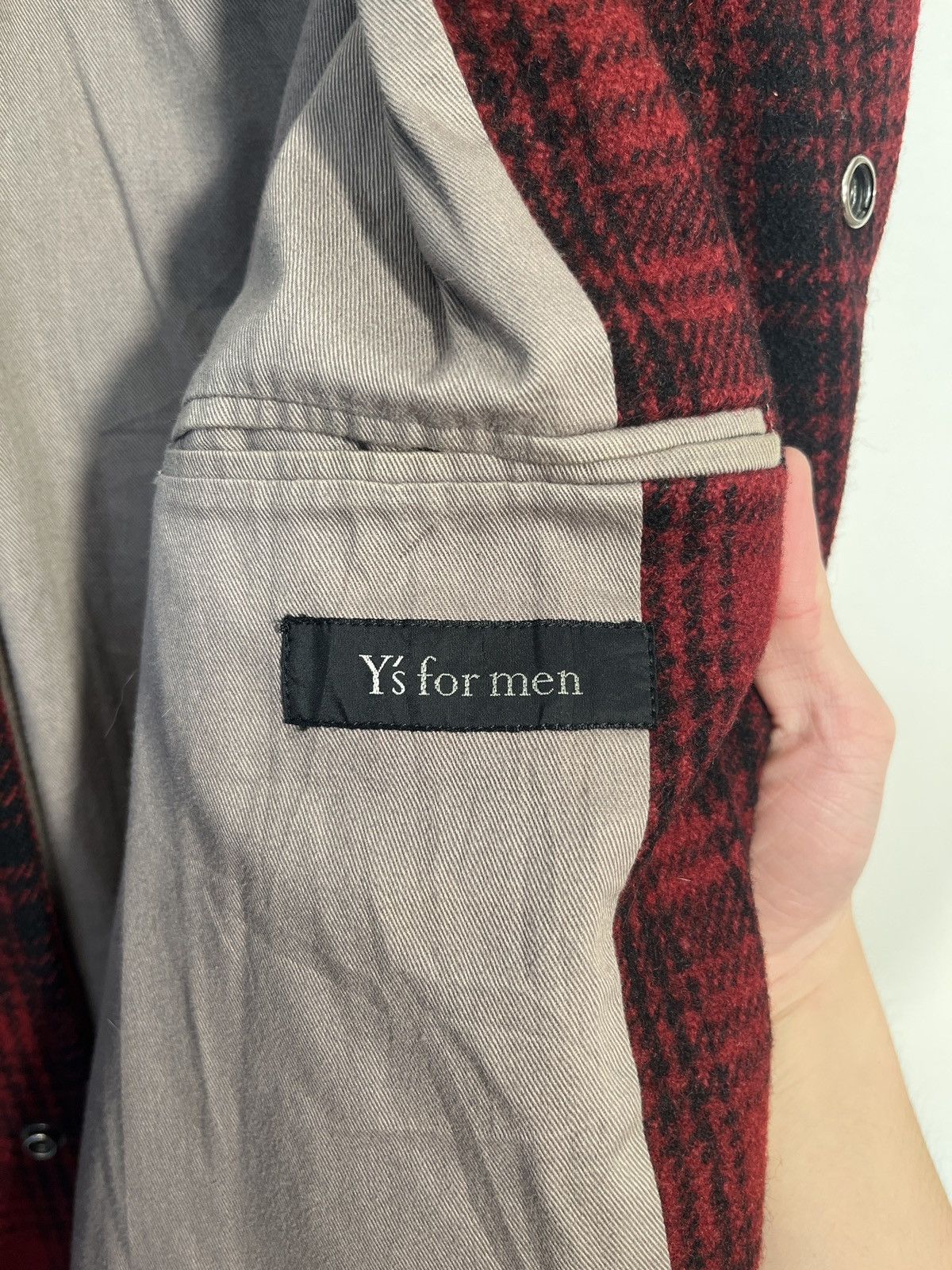 Vintage × Y's for Men Vintage Y’s for men red flannel wool jacket Size US L / EU 52-54 / 3 - 5 Thumbnail