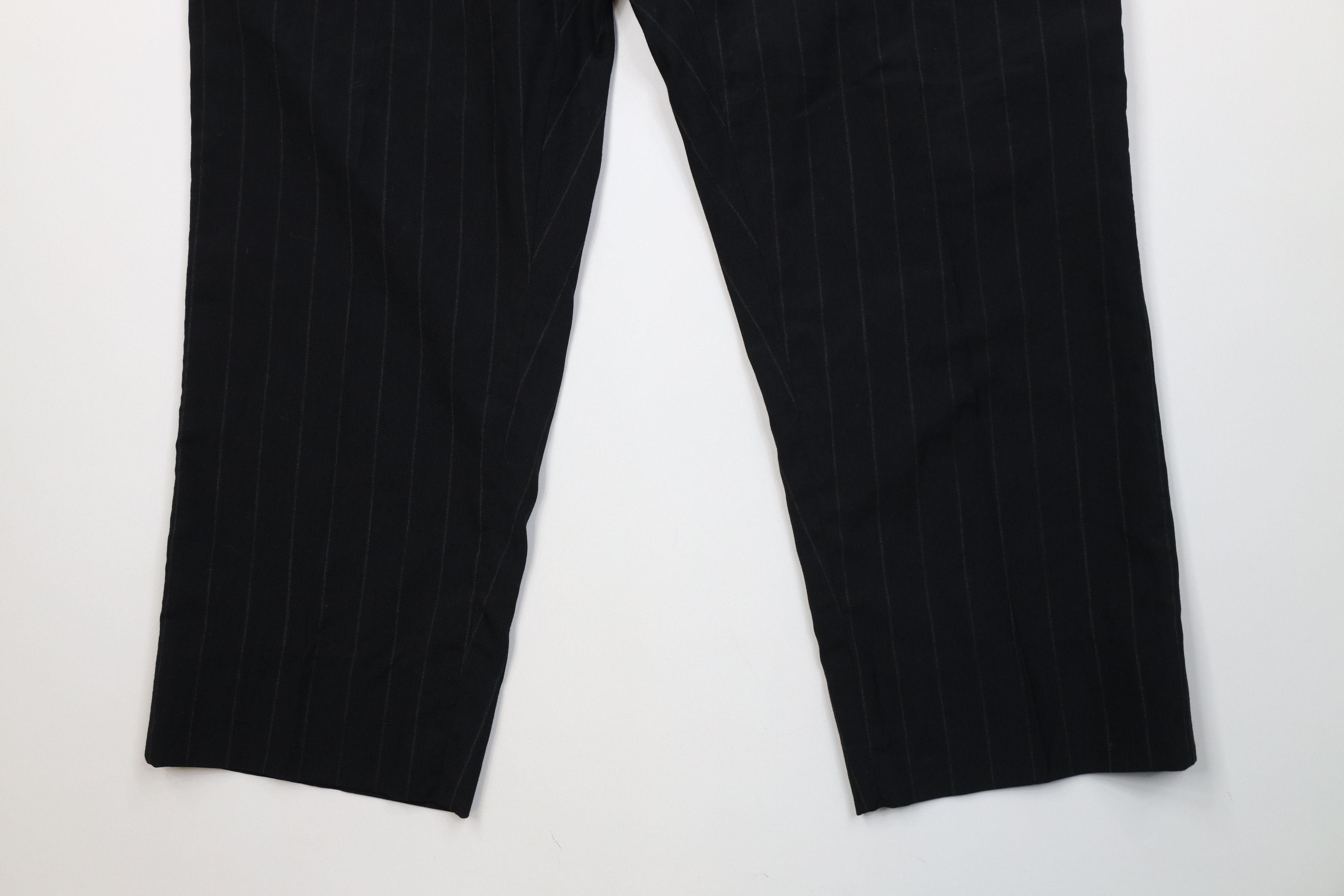 Vintage Vintage 50s Streetwear Knit Pinstriped Wide Leg Chino Pants Size US 38 / EU 54 - 4 Thumbnail
