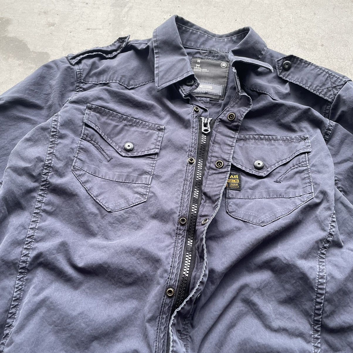 G-Star 00s Navy Tetrucel Utility Shirt Size US M / EU 48-50 / 2 - 3 Thumbnail
