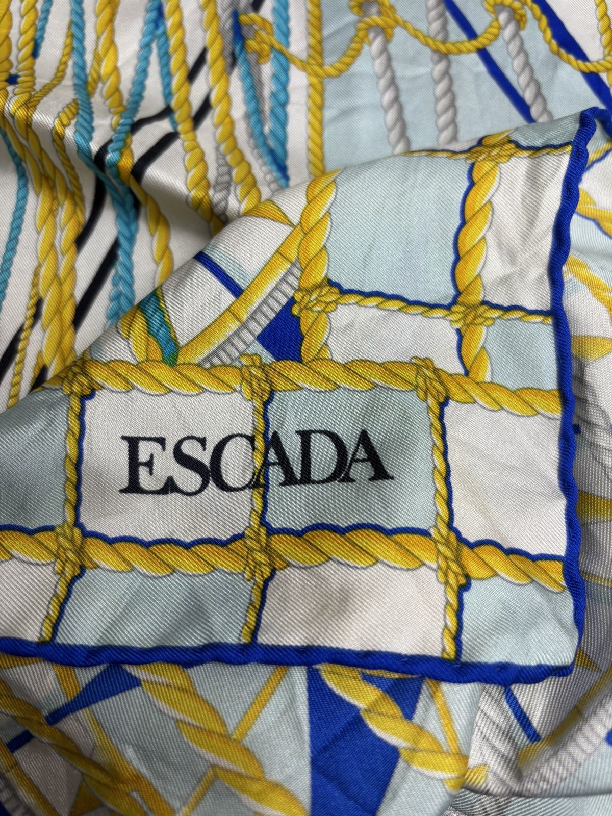 Escada Big Silk Scarf Vintage Size ONE SIZE - 4 Thumbnail