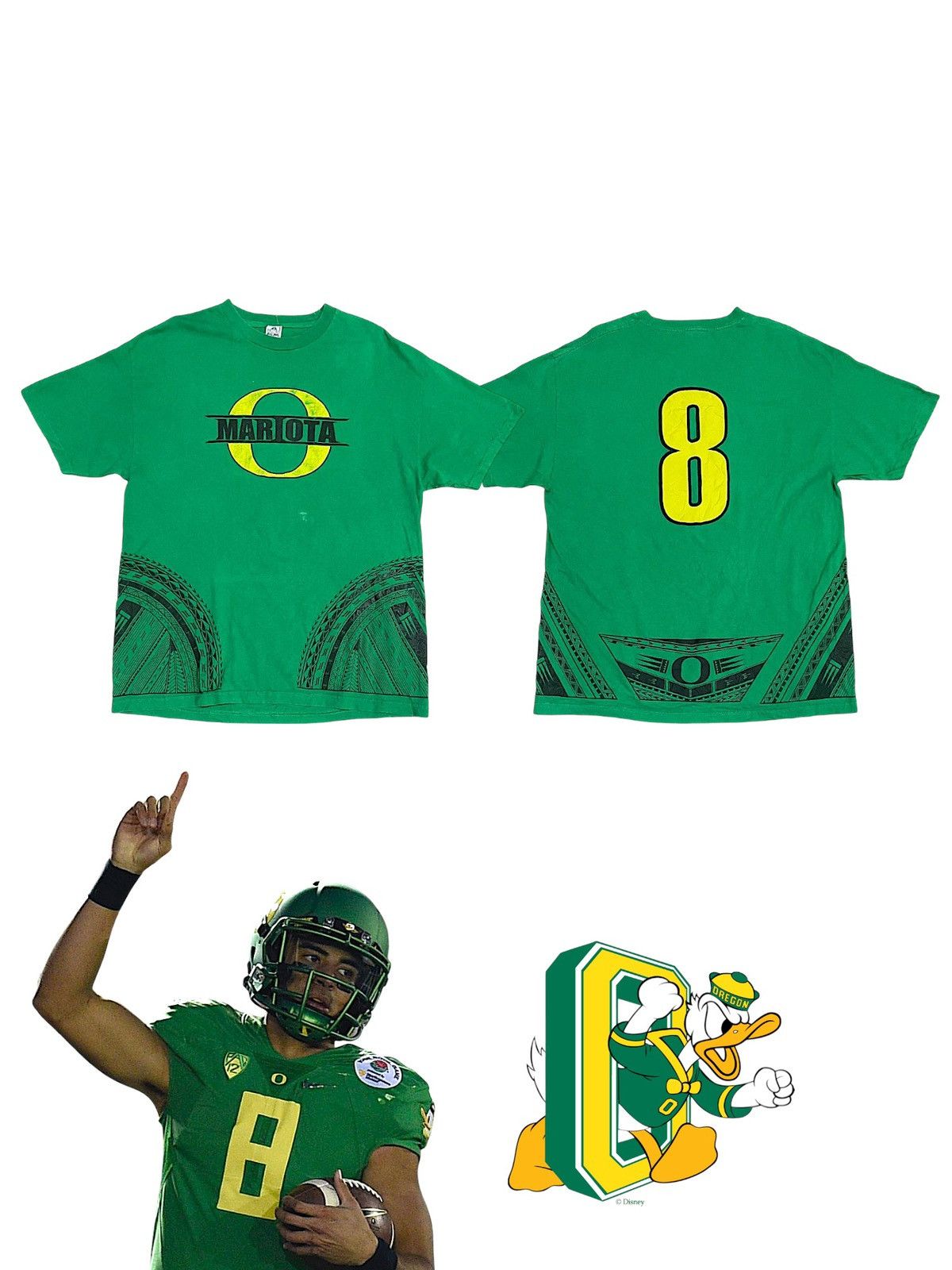 Alstyle Marcus Mariota 8 Oregon Ducks University Quarterback Ts Size US XL / EU 56 / 4 - 3 Thumbnail
