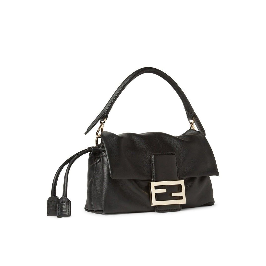 Fendi FENDI $2700 Baguette Soft Small Black Nappa Leather Shoulder Size ONE SIZE - 2 Thumbnail