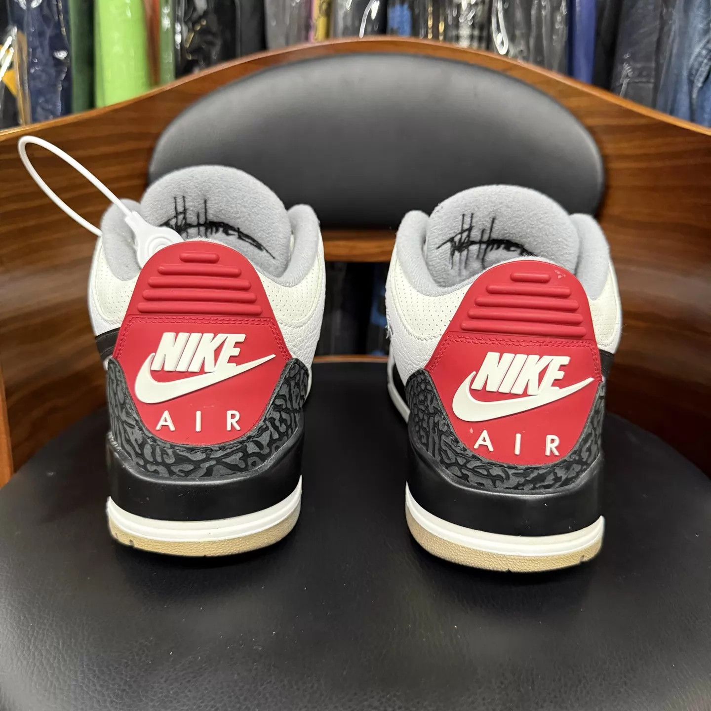 Nike Air Jordan 3 'Sketch' Black/White/Red Excellent Size US 10 / EU 43 - 3 Thumbnail