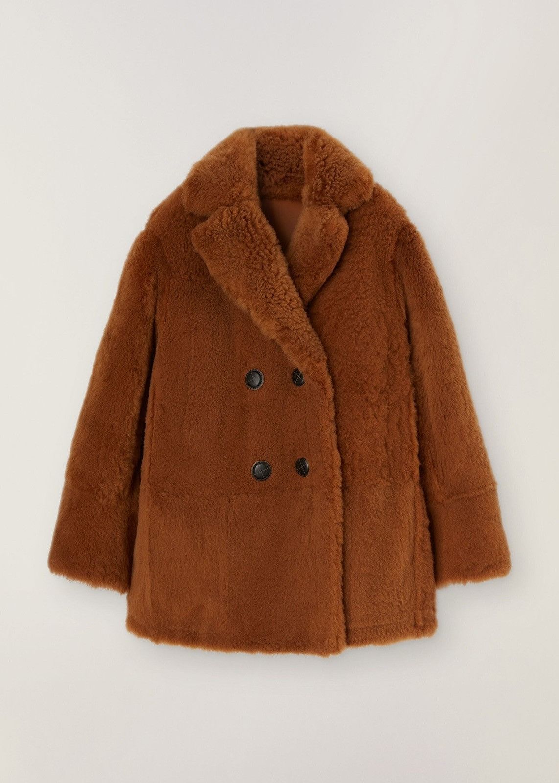 image of Loro Piana O1Loc1C0124 Reversible Peacoat In Tawny, Women's (Size Small)
