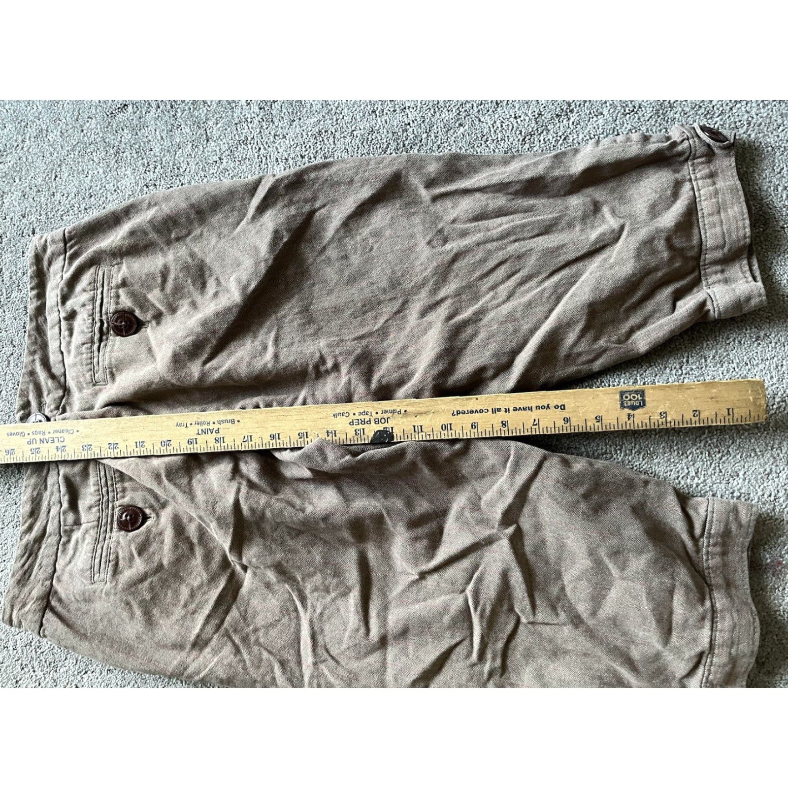 Gap Gap Women Cropped Pants 6 Brown Cotton Knit High-Rise Tapered Inseam 25 Womens Size 28" / US 6 / IT 42 - 6 Thumbnail