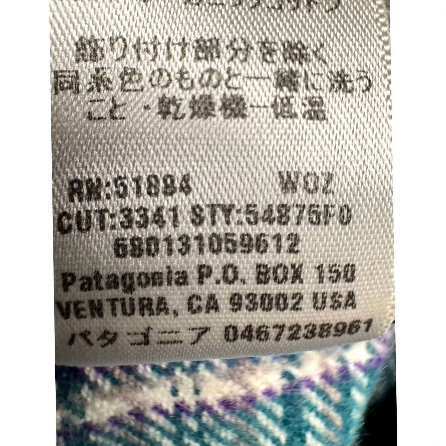Patagonia Patagonia Women Teal Purple Plaid Organic Cotton Fjord Flannel Shirt Size 10 Size L / US 10 / IT 46 - 5 Thumbnail