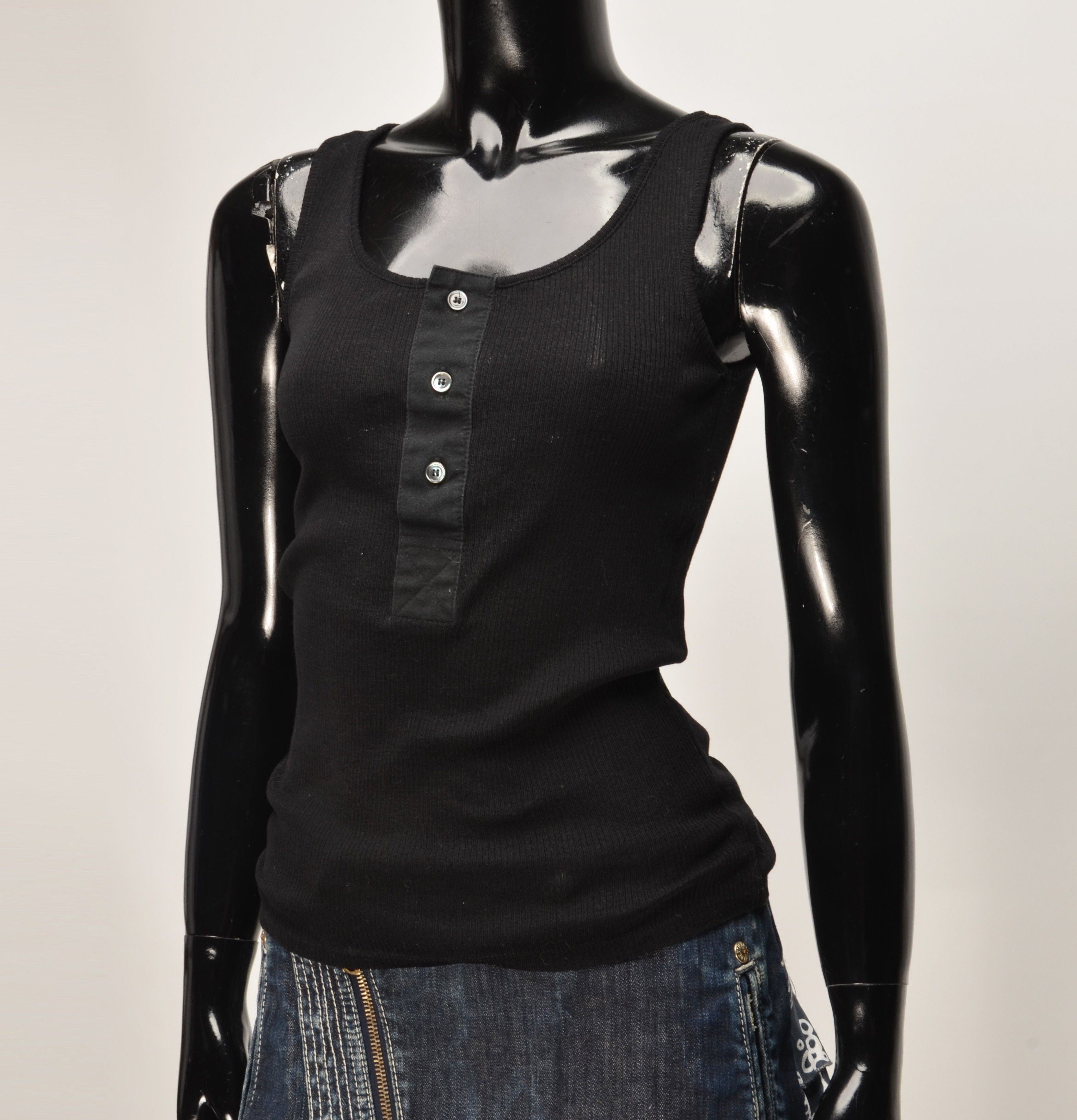 AMI Ami Alexandre Mattiussi Ribbed Minimalist Tank Top Size S / US 4 / IT 40 - 2 Thumbnail