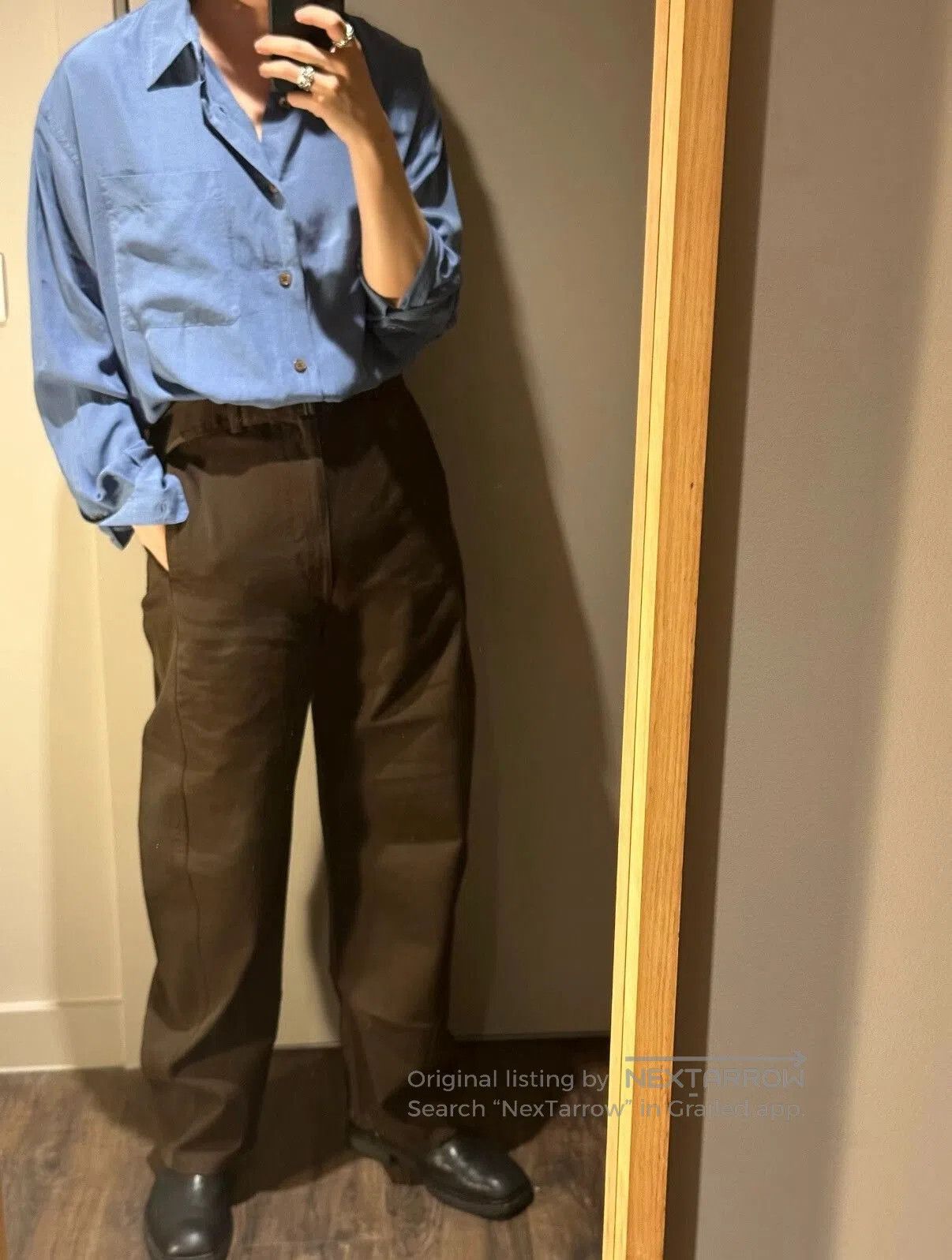Lemaire Lemaire 23SS Blue Lyocell Shirt. Size US S / EU 44-46 / 1 - 2 Thumbnail