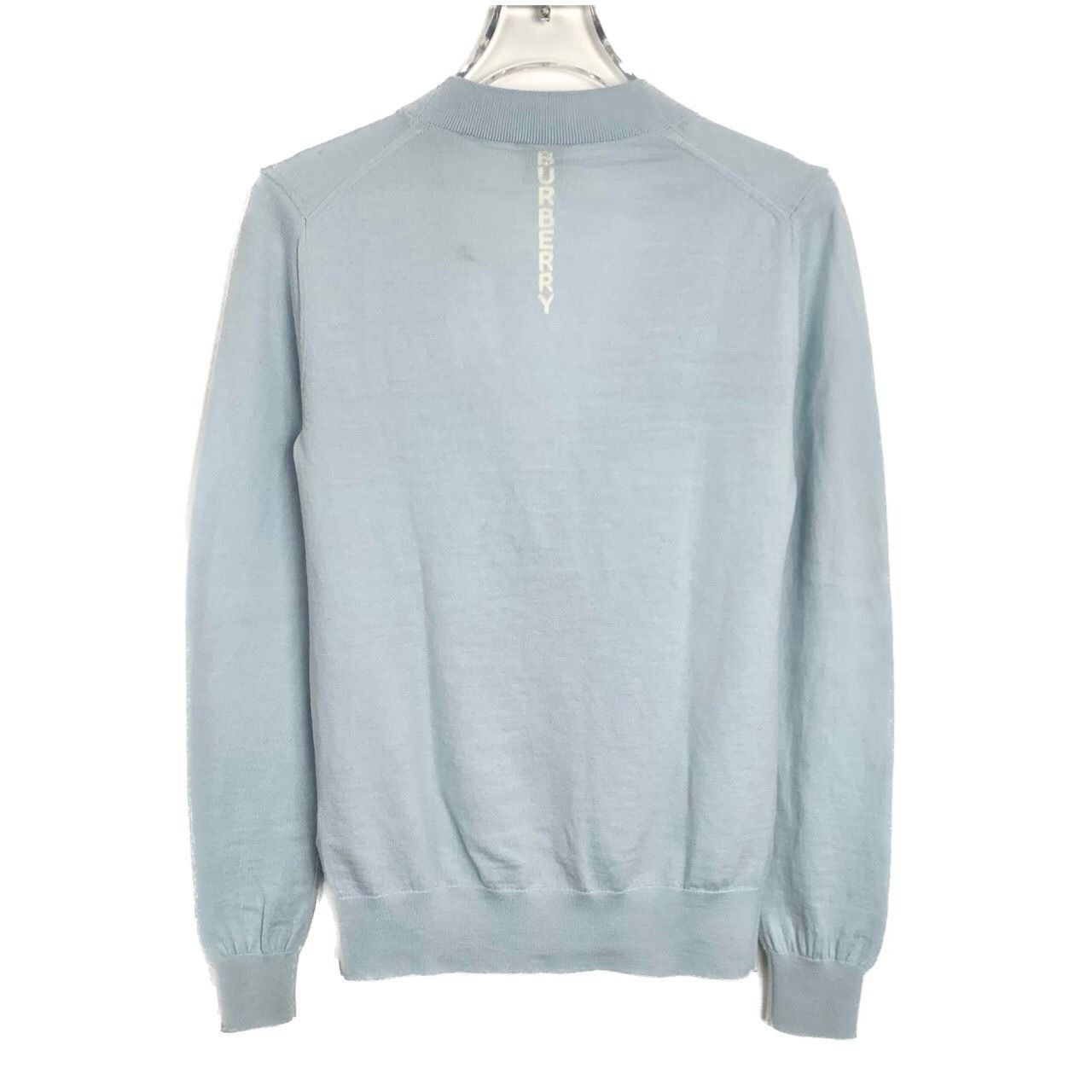 Burberry Burberry Light Blue V-Neck Wool Knit Cardigan With Pockets & Size XS / US 0-2 / IT 36-38 - 6 Thumbnail