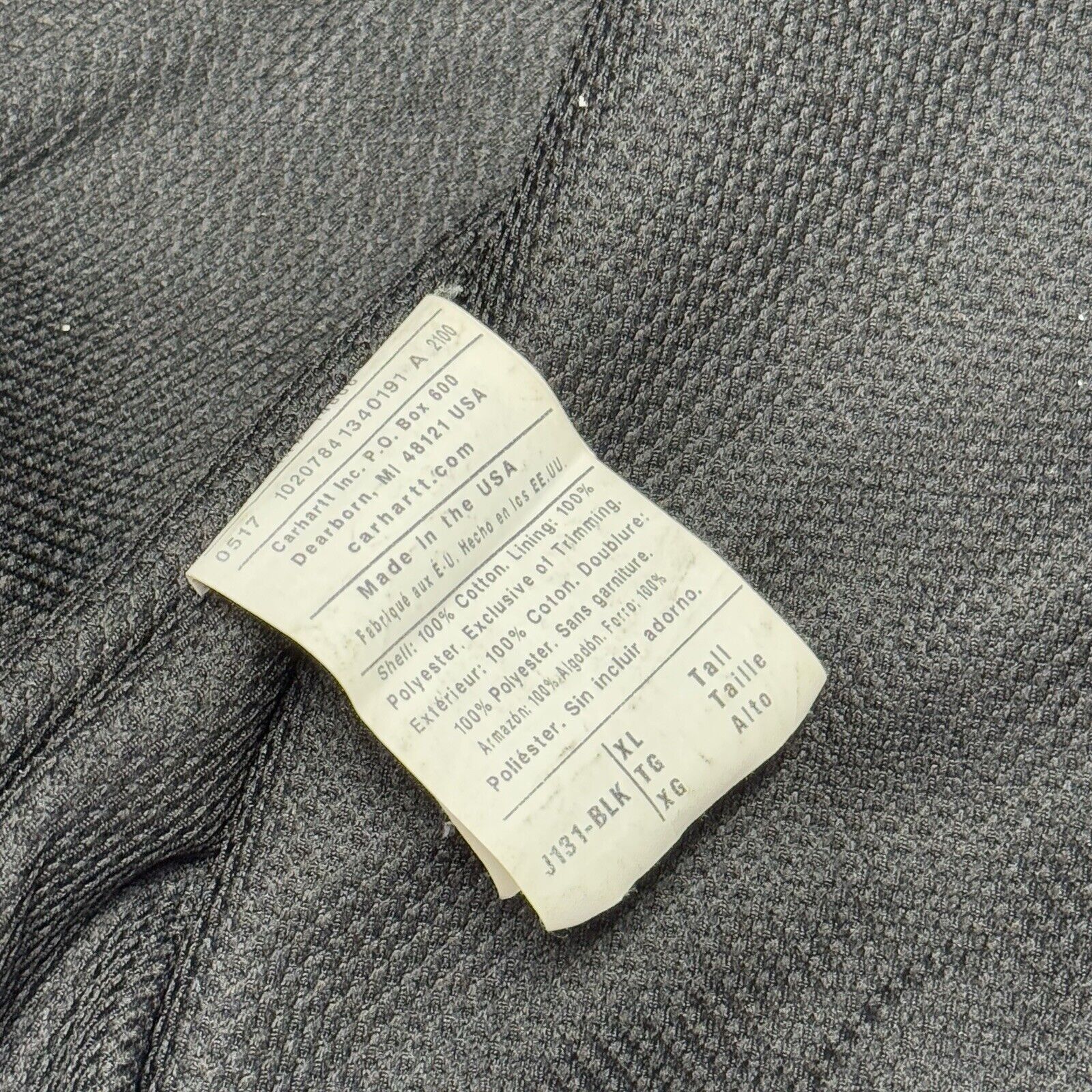 Carhartt Vintage Carhartt J131 Jacket Mens XL Tall Black Full Zip The Size US XL / EU 56 / 4 - 10 Thumbnail