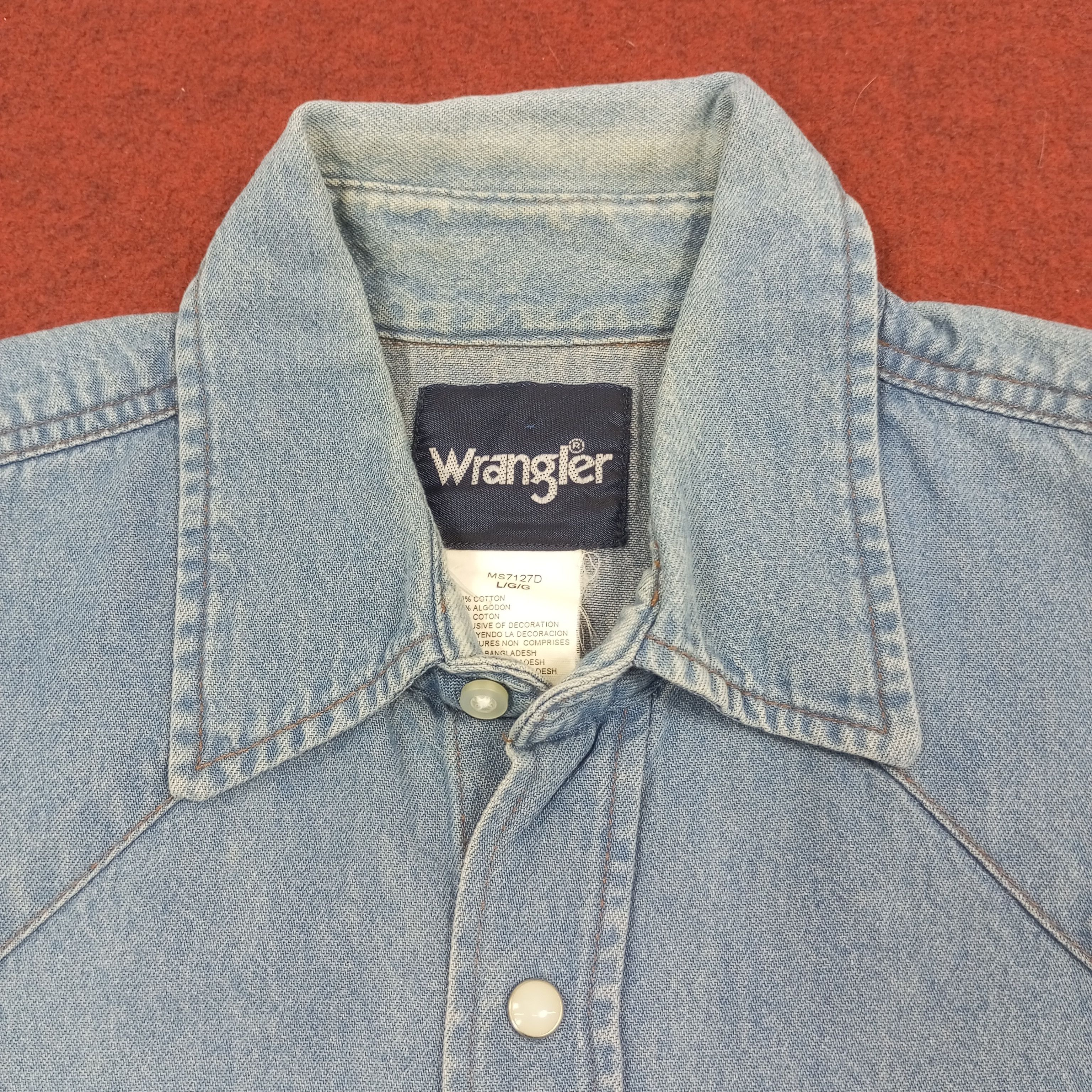 Vintage × Wrangler Wrangler Classic Style Casual Shirt Size US L / EU 52-54 / 3 - 4 Thumbnail