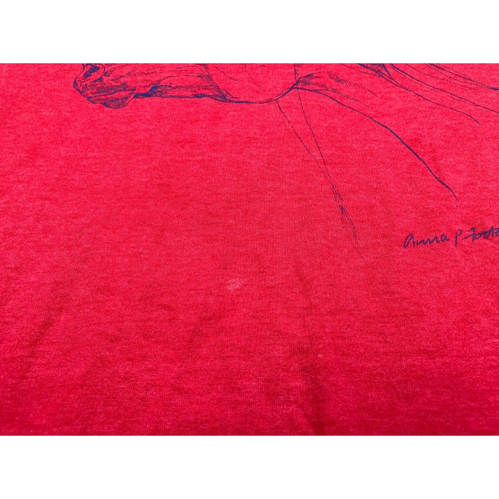 Vintage VINTAGE 80s Horse Sketch T-Shirt Mens Small Red Anna P Foote Print Shirt Size US S / EU 44-46 / 1 - 5 Thumbnail
