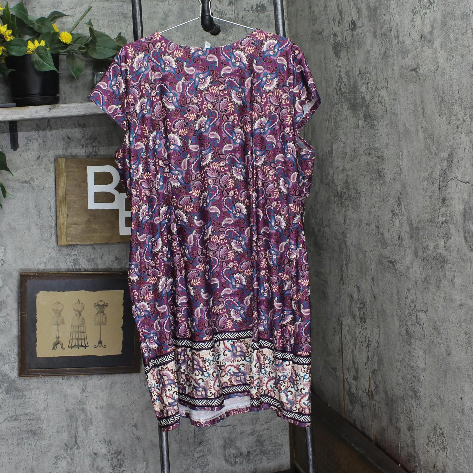 Other Nwt Ny Collection Cap Knit Dress Witd3999 Otrera Purple 3x Size 3XL / US 20-22 - 2 Thumbnail