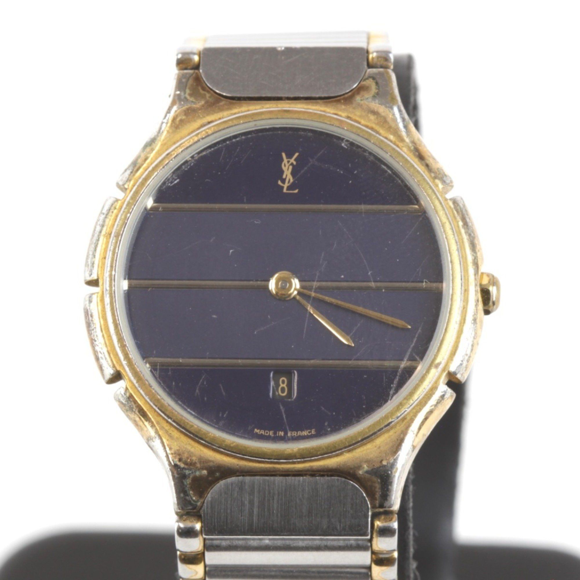 Yves Saint Laurent SAINT LAURENT Border Dial Watch Stainless Steel Ladies Size ONE SIZE - 1 Thumbnail