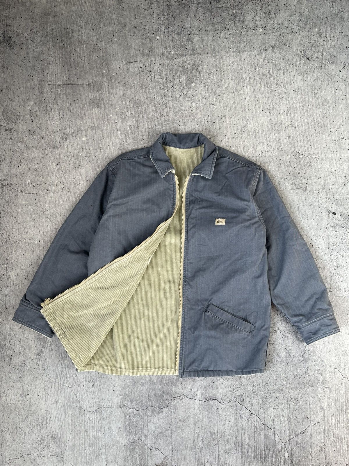 Quiksilver Vintage Quiksilver Big Logo Two Sided Corduroy Y2K Jacket Size US XS / EU 42 / 0 - 2 Thumbnail