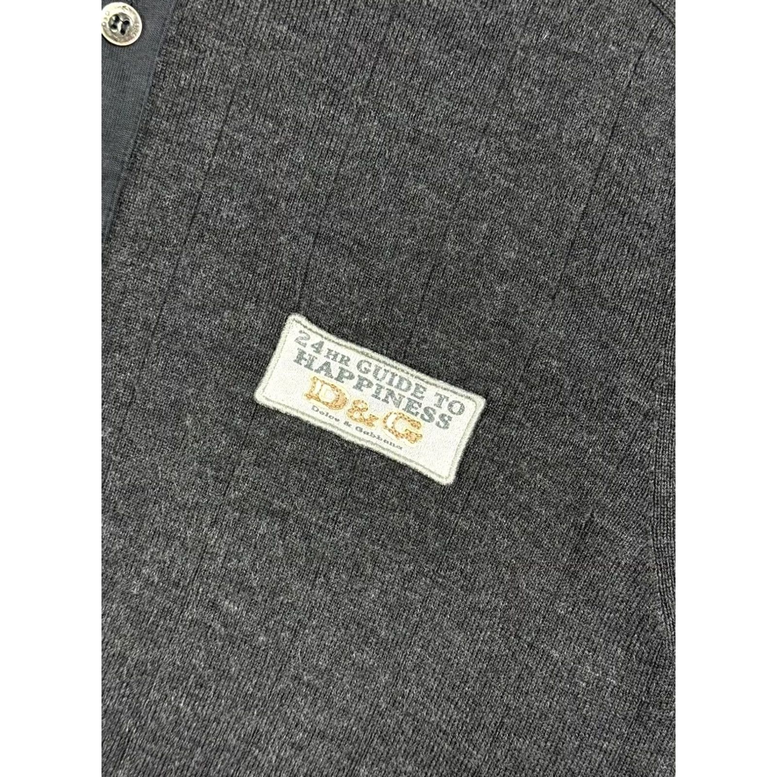 Dolce & Gabbana Dolce&Gabbana Wool Long Sleeve Polo Sweater Men M Gray Size US M / EU 48-50 / 2 - 4 Thumbnail