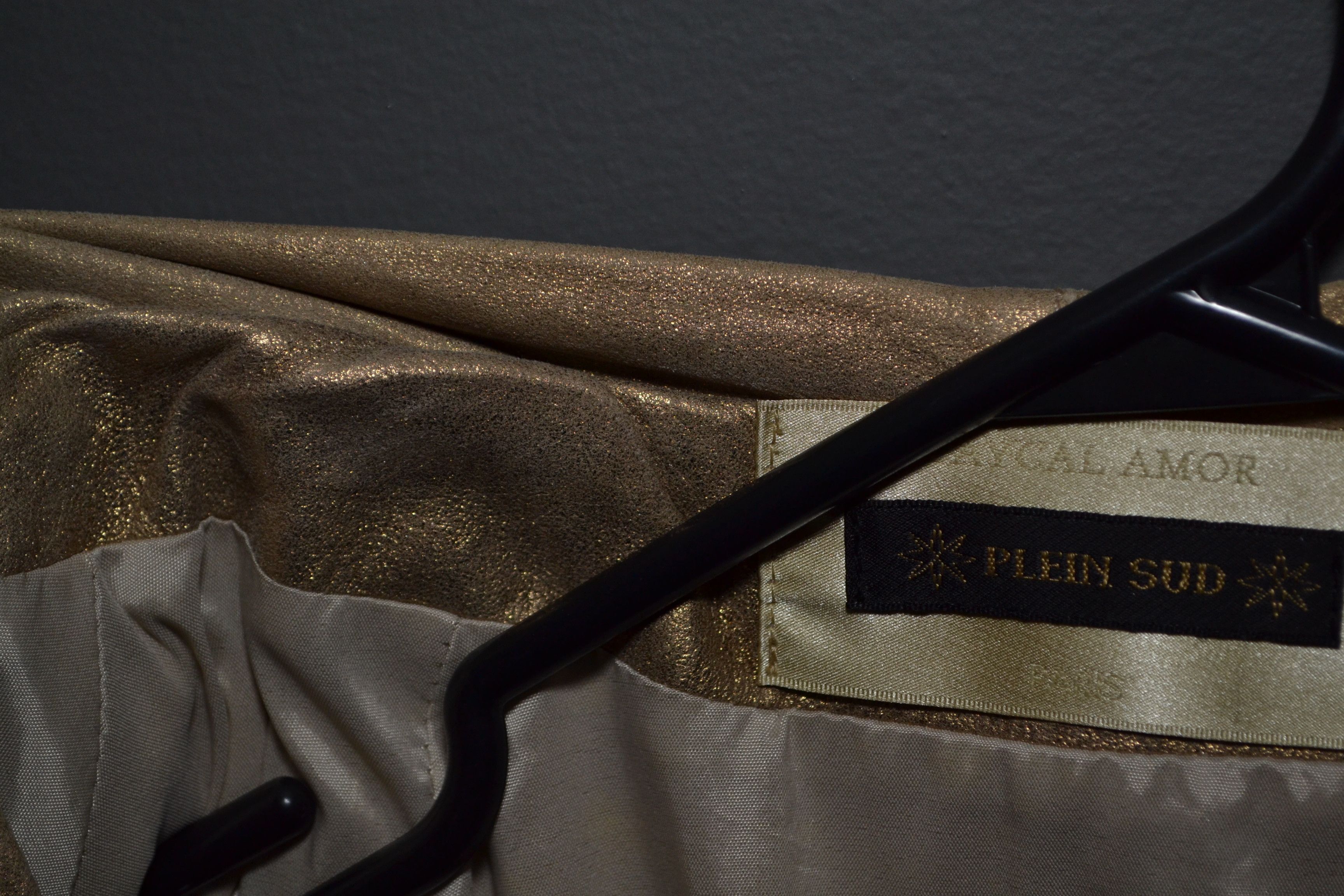 plein sud Plein Sud Faycal Amor Golden Tie Leather Jacket Moto 48 IT Size XL / US 12-14 / IT 48-50 - 14 Thumbnail