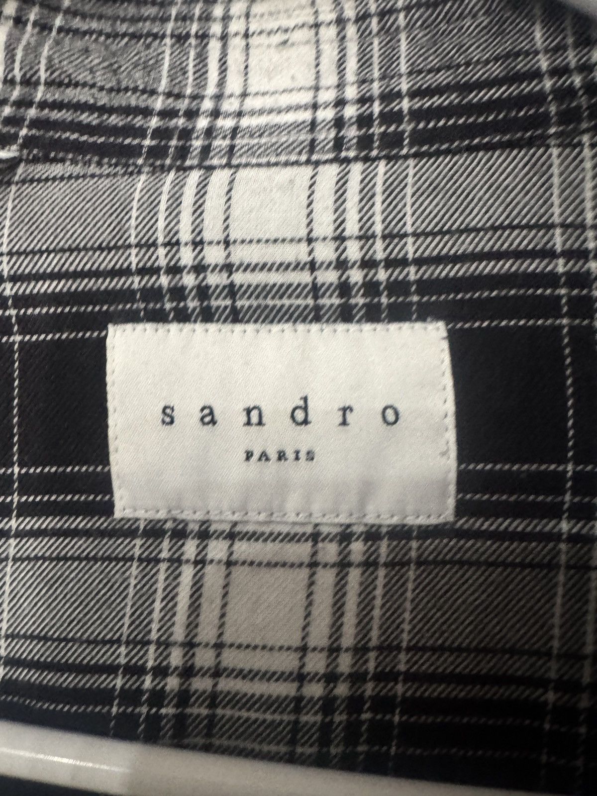 Sandro Sandro Paris Black/White Plaid Shirt Size US L / EU 52-54 / 3 - 3 Thumbnail