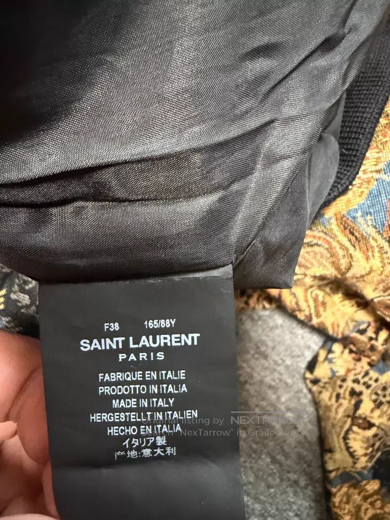 Saint Laurent Paris Saint Laurent Paris Tiger and Lion Head Stand Collar Casua Size XS / US 0-2 / IT 36-38 - 2 Thumbnail