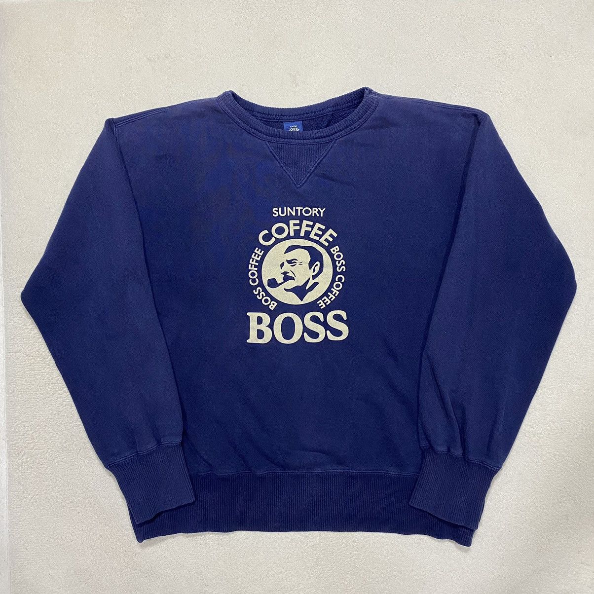 Japanese Brand × Vintage Vintage SUNTORY BOSS COFFEE Big Logo Boxy Sweatshirt Size US L / EU 52-54 / 3 - 1 Thumbnail