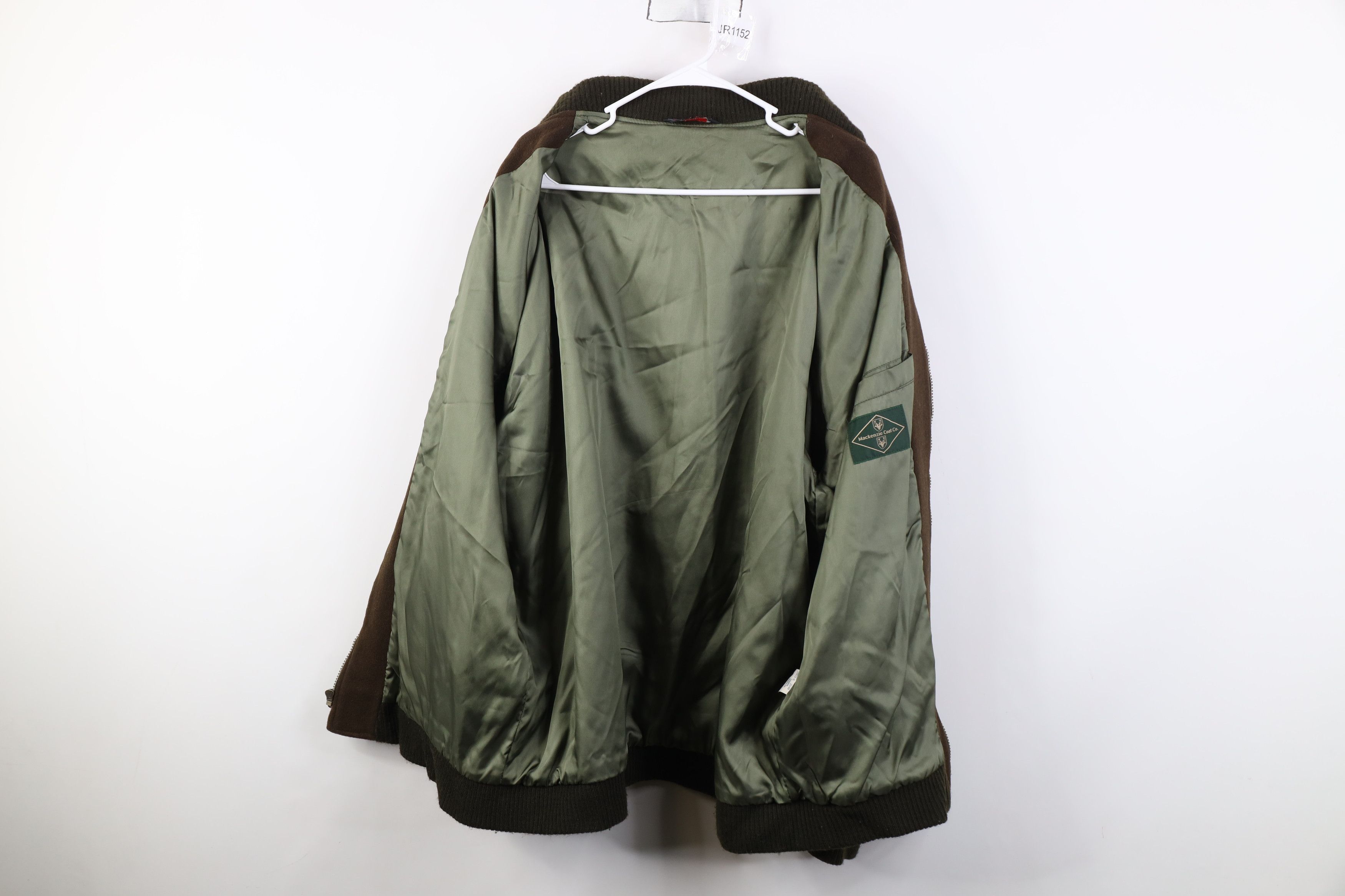 Vintage Vintage 90s Streetwear Block Wool Bomber Jacket Earth Tone Size US XL / EU 56 / 4 - 9 Thumbnail